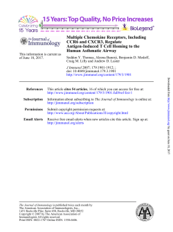 Human Asthmatic Airway Antigen-Induced T Cell Homing to the