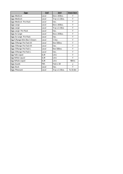 Eggs CoO Unit Stock Item Eggs Medium Local Box x