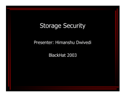 Storage Security