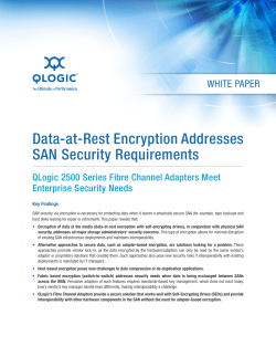 Data-at-Rest Encryption Addresses SAN Security