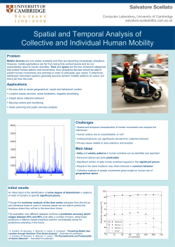 Spatial and temporal analysis of collective and individual human