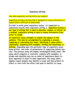 Expository - St. Aloysius School