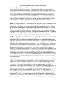 Oral Presentation Six-Point Scale - Hampden