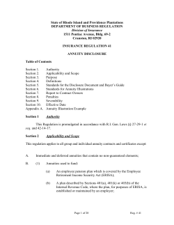 Insurance Regulation 41 - Rhode Island Department of Business