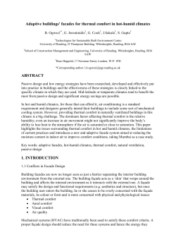 Adaptive buildings` facades for thermal comfort in hot
