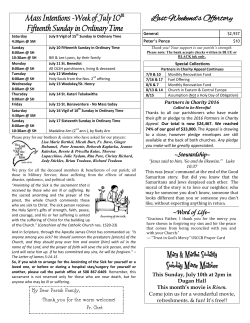 July 10, 2016 - Our Lady of the Sacred Heart | West Brookfield, MA