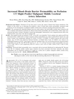 Increased Blood&ndash;Brain Barrier Permeability on Perfusion