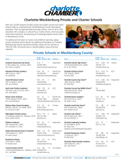 Charlotte-Mecklenburg Private and Charter Schools Private Schools