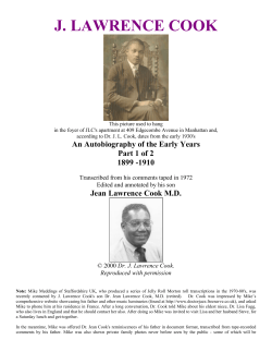 J. Lawrence Cook Biography