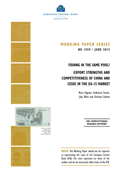 Fishing in the same pool? export strengths and - ECB