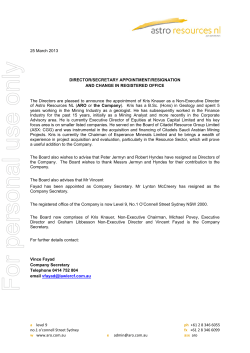 For personal use only