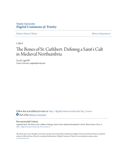 The Bones of St. Cuthbert - Digital Commons @ Trinity