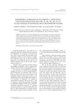 endohedral complexes of fullerene c60 with small convalent