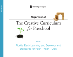 Alignment of The Creative Curriculum