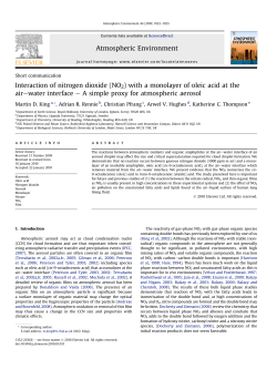 Interaction of nitrogen dioxide (NO2)