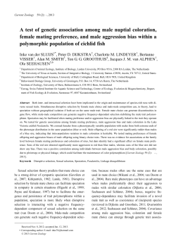 A test of genetic association among male nuptial