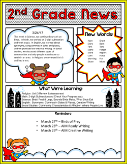 March 27-31, 2017 - Holy Cross Catholic School