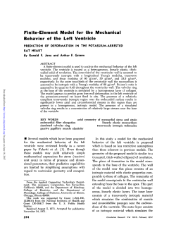 Finite-Element Model for the Mechanical Behavior of the Left Ventricle