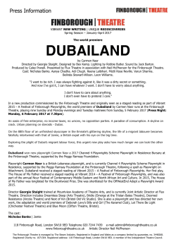 dubailand - Finborough Theatre