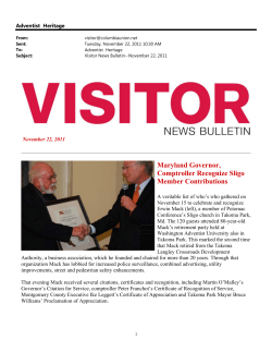 Maryland Governor, Comptroller Recognize Sligo Member