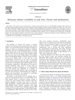 Holocene climate variability in arid Asia: Nature