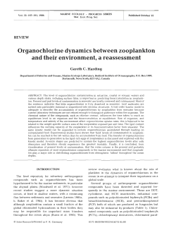 Organochlorine dynamics between zooplankton