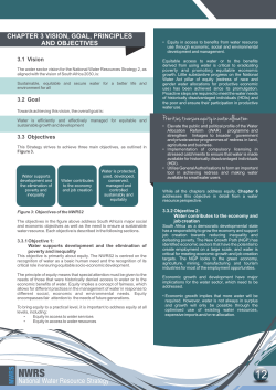 Priorities to ensure equity in water allocation: