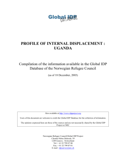 profile of internal displacement : uganda