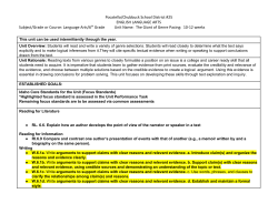 Language Arts/6​th​Grade Unit Name: T