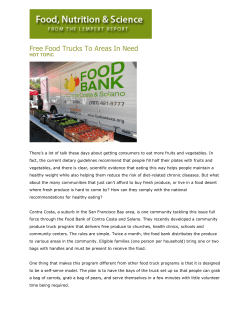 Free Food Trucks To Areas In Need