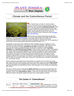 Climate during the Carboniferous Period - Global Warming