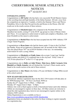 16 Aug 2013 - Cherrybrook Little Athletics