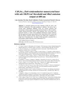 Mclellan-etal-OE2015-semiconductor-nanocrystal-laser-with