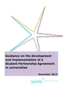 sparqs Student Partnership Agreement Guidance