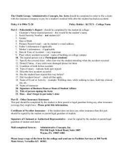 The Chubb Group / Administrative Concepts, Inc. form should be