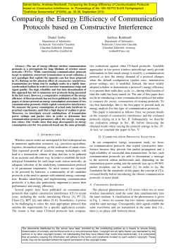 Comparing the Energy Efficiency of Communication Protocols based