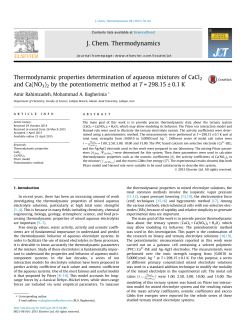 Thermodynamic properties determination of aqueous mixtures of