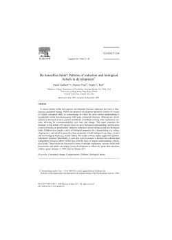 Do houseflies think? - Cognition and Development Lab
