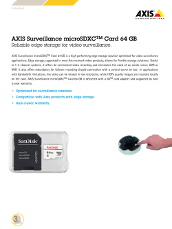 AXIS Surveillance microSDXC (TM) Card 64 GB Datasheet