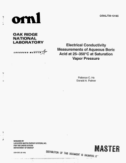 Electrical conductivity measurements of aqueous boric acid at 25