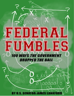 Federal Fumbles report