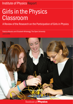 Girls&acirc;&bull;Ž in the physics classroom: a review of the research on the