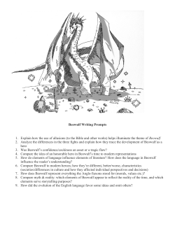Beowulf Writing Prompts 1. Explain how the use of allusions (to the