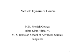 Vehicle Dynamics Course