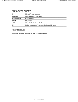 fax cover sheet