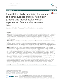 A qualitative study examining the presence and