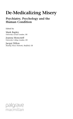 De-medicalizing Misery - Thedivineconspiracy.org