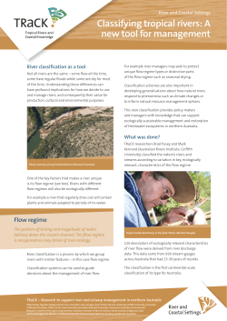 Classifying tropical rivers - Northern Australia Environmental