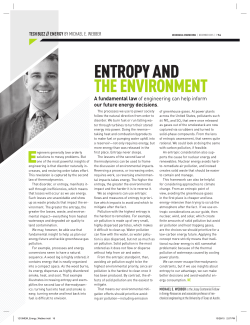 entropy and the environment