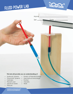 Fluid Power Lab - TeacherGeek.org